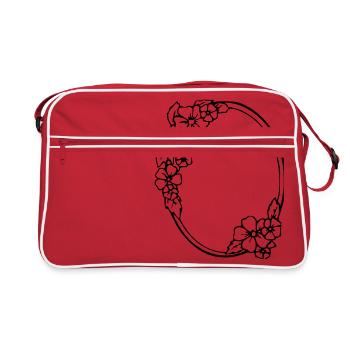 Decorated mirror - Retro Bag - red/white - Front