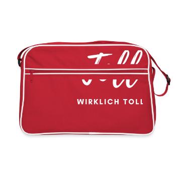 Toll. Wirklich toll. - Retro Tasche - Rot/Weiß - Vorne