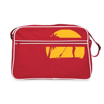 SUP Sonne Palmen Meer Strand Stand Up Paddling - Sac Retro - rouge/blanc - Devant