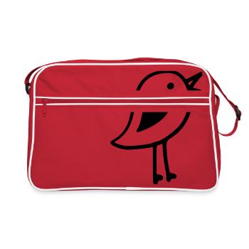 oiseau - Sac Retro - rouge/blanc - Devant