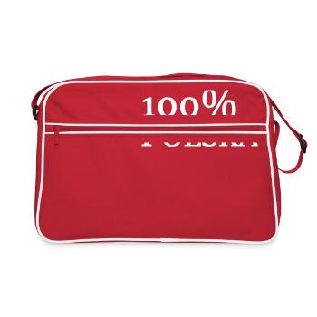 100% Polish Shirt - Retro Tasche - Rot/Weiß - Vorne