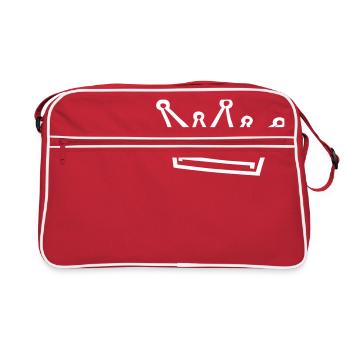 couronne, princesse, prince - Sac Retro - rouge/blanc - Devant