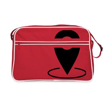 Standort Symbol gprs Geschenkidee Signal - Sac Retro - rouge/blanc - Devant