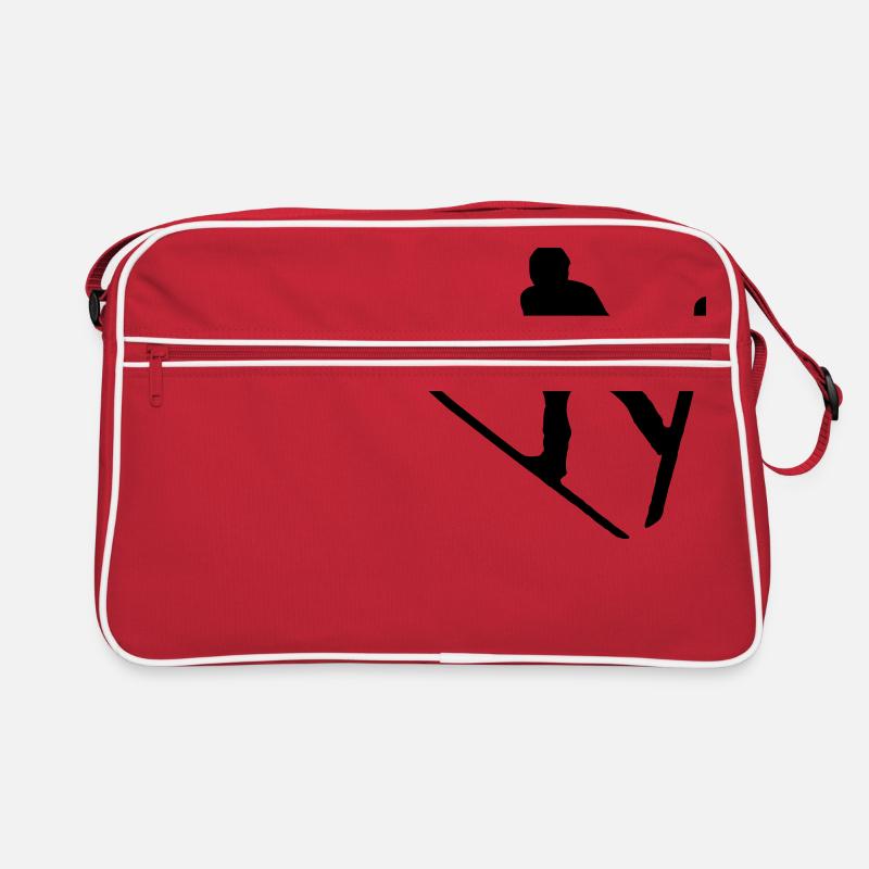 Skispringer Retro Tasche