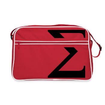 Sigma greek alphabet - Retro Bag - red/white - Front