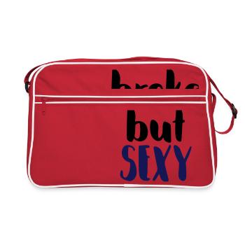 Sexy Pink Font on Black - Retro Bag - red/white - Front