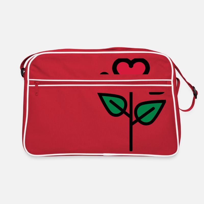 Valentinstags Rose in Herzform Retro Tasche
