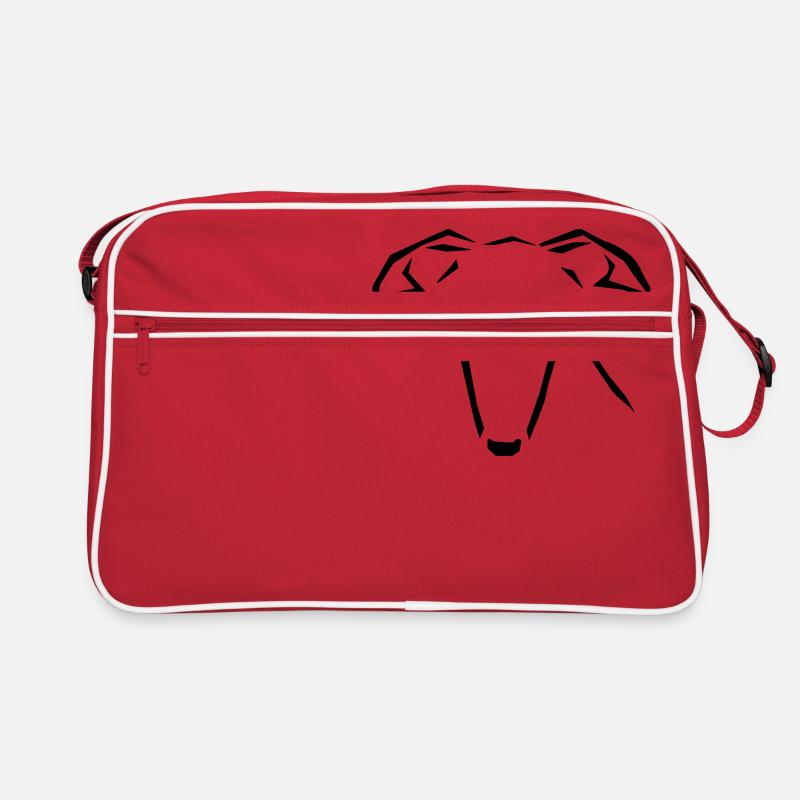 Windhundkopf Retro Tasche