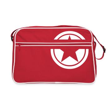 stern star circle - Retro Tasche - Rot/Weiß - Vorne