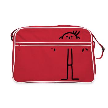 Stickmen open arms - Retro Bag - red/white - Front