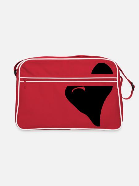 cœur - Sac Retro - rouge/blanc - Devant