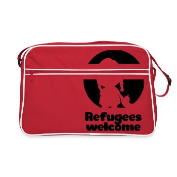 Refugees welcome - Sac Retro - rouge/blanc - Devant