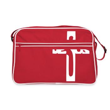 croix jésus - Sac Retro - rouge/blanc - Devant