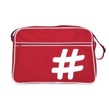 Hashtag - Retro Tasche - Rot/Weiß - Vorne
