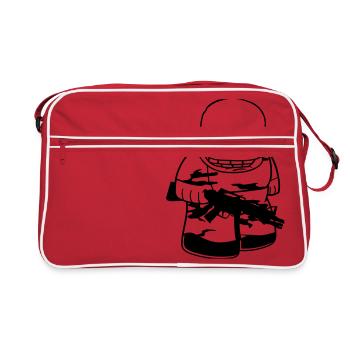 arme de pistolet fastfire soldat guerre de camouflage - Sac Retro - rouge/blanc - Devant