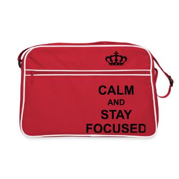 rester calme et rester concentré koenig krone poster spr - Sac Retro - rouge/blanc - Devant