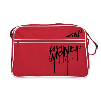 déposer graffiti symbole dollar gettin signe de l'argent - Sac Retro - rouge/blanc - Devant