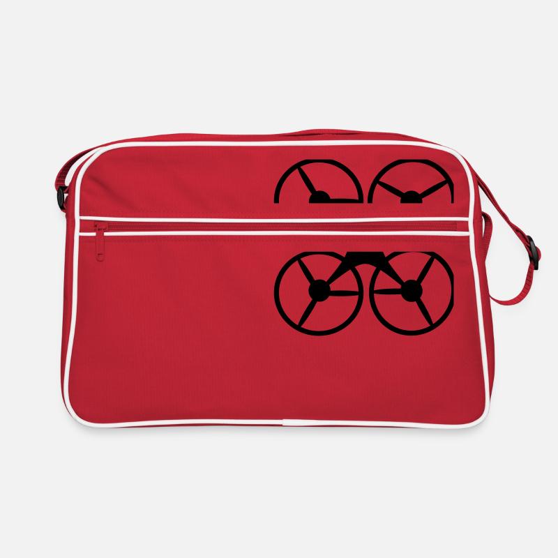 Drohne - Retro Tasche - Rot/Weiß