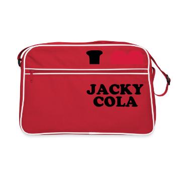 i love jacky cola - Retro Tasche - Rot/Weiß - Vorne