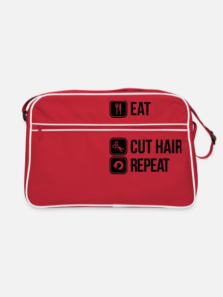 Friseur - Retro Tasche - Rot/Weiß - Vorne