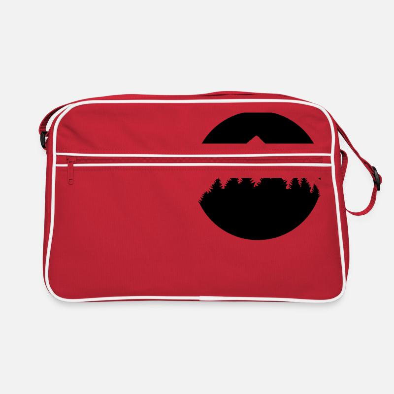 Berge, Wald Retro Tasche