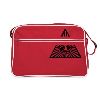 all seeing eye - mysticism - Retro Bag - red/white - Front