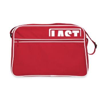 LAST Logo mit Rahmen - Retro Tasche - Rot/Weiß - Vorne