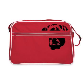 Labrador Retriever - Sac Retro - rouge/blanc - Devant