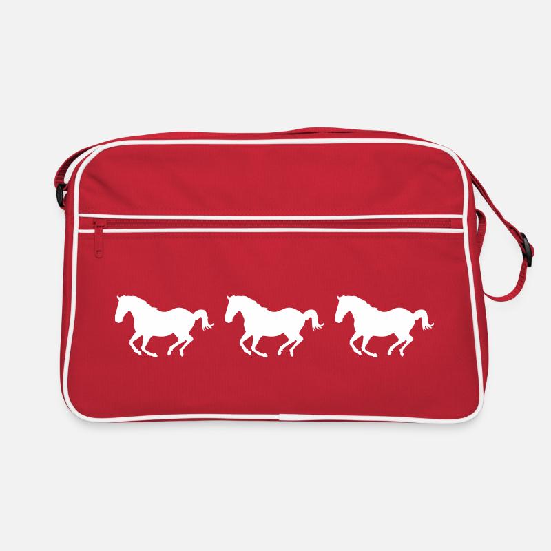 Three galloping horses Retro Bag