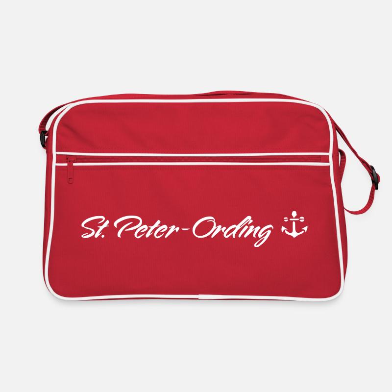 St Peter Ording mit Anker Retro Tasche