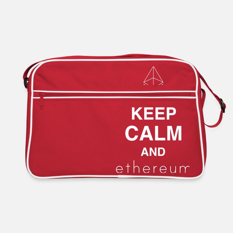 garder son calme et étherium - Sac Retro - rouge/blanc