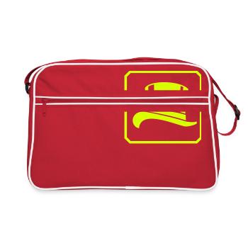 chapeau haut / Top Hat (encadré, 1c) - Sac Retro - rouge/blanc - Devant
