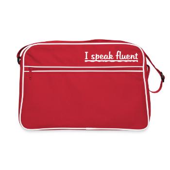 I speak fluent sarcasm Logo - Retro Bag - red/white - Front