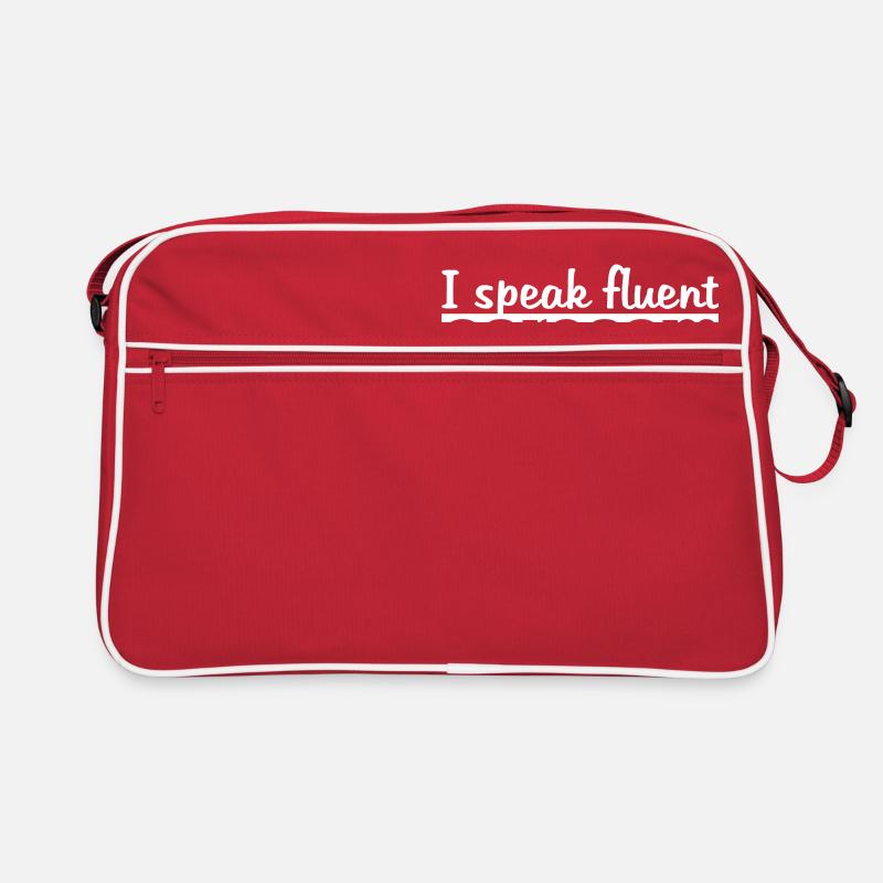 I speak fluent sarcasm Logo - Retro Bag - red/white