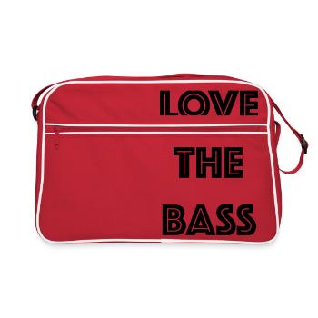 Love The Bass - Retro Tasche - Rot/Weiß - Vorne