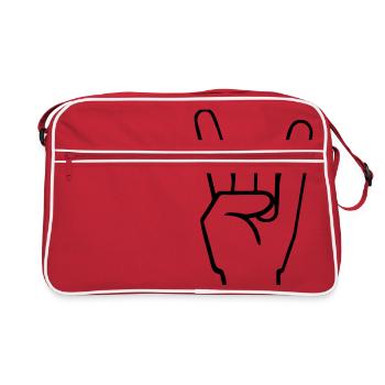 Heavy Metal Fingers - Sac Retro - rouge/blanc - Devant