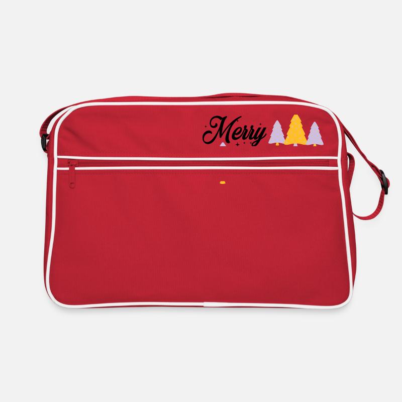 Merry Christmas Tree Retro Bag
