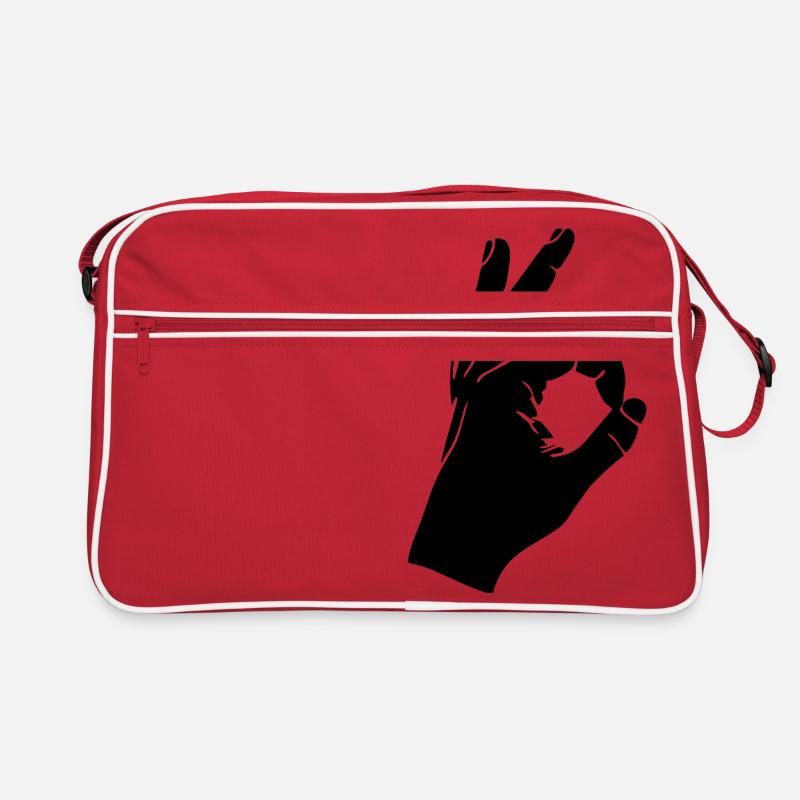 Reingeguckt - Retro Tasche - Rot/Weiß