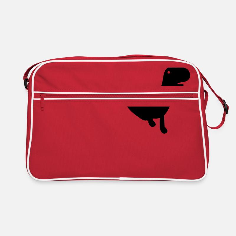 Le Dino de Cactus Run - Sac Retro - rouge/blanc