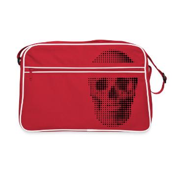 crâne - Sac Retro - rouge/blanc - Devant