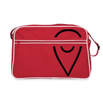 logo spot Carte - Sac Retro - rouge/blanc - Devant