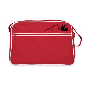 Baisse des prix (noir) - Sac Retro - rouge/blanc - Devant