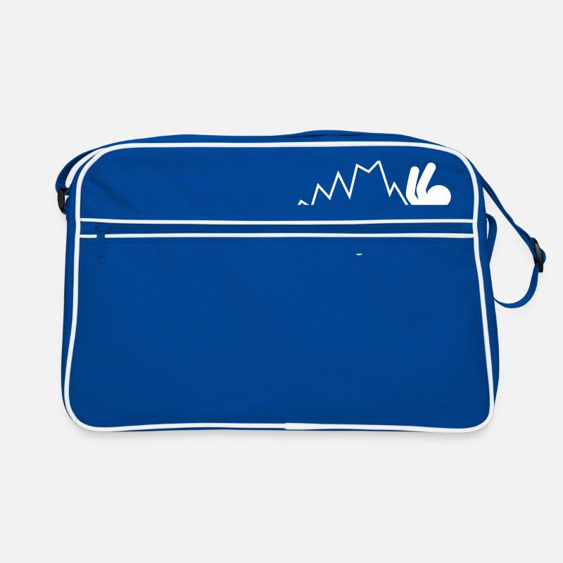Fallende Kurse (weiß) Retro Tasche
