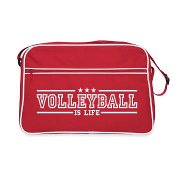 volleyball is life deluxe - Retro Bag - red/white - Front