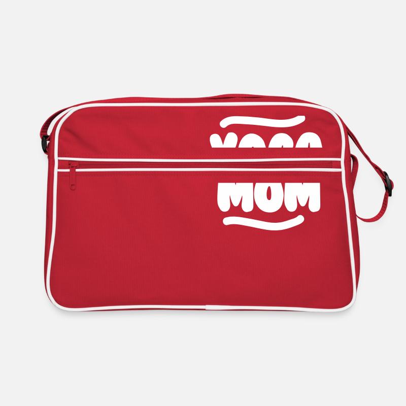Yoga Mom - Yoga Mutter - Muttertag - Retro Tasche - Rot/Weiß