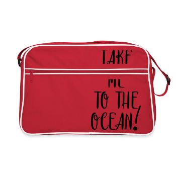 Take me to the ocean - Retro Bag - red/white - Front