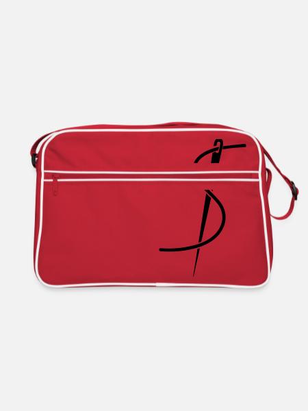 aiguille - Sac Retro - rouge/blanc - Devant