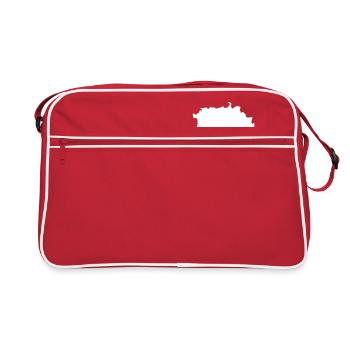 Minorque - Îles Baléares et nom - Sac Retro - rouge/blanc - Devant