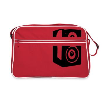 Speaker vector music gift - Retro Bag - red/white - Front