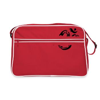 Tribal Om design hindouisme spirituelle symbole yoga - Sac Retro - rouge/blanc - Devant